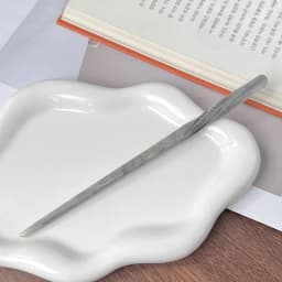 Korean FRANCE Simple One Word Long Plate Hairpin Vintage Flower Bud Hair Insert Ancient Hanfu Chopsticks Hairpin