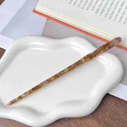 Korean FRANCE Simple One Word Long Plate Hairpin Vintage Flower Bud Hair Insert Ancient Hanfu Chopsticks Hairpin