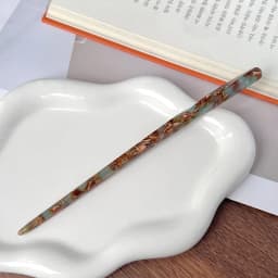 Korean FRANCE Simple One Word Long Plate Hairpin Vintage Flower Bud Hair Insert Ancient Hanfu Chopsticks Hairpin