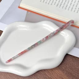 Korean FRANCE Simple One Word Long Plate Hairpin Vintage Flower Bud Hair Insert Ancient Hanfu Chopsticks Hairpin