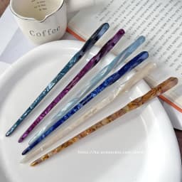 Korean FRANCE Simple One Word Long Plate Hairpin Vintage Flower Bud Hair Insert Ancient Hanfu Chopsticks Hairpin