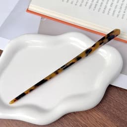 Korean FRANCE Simple One Word Long Plate Hairpin Vintage Flower Bud Hair Insert Ancient Hanfu Chopsticks Hairpin