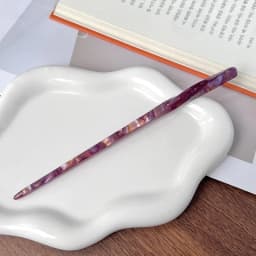 Korean FRANCE Simple One Word Long Plate Hairpin Vintage Flower Bud Hair Insert Ancient Hanfu Chopsticks Hairpin