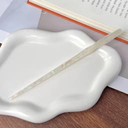 Korean FRANCE Simple One Word Long Plate Hairpin Vintage Flower Bud Hair Insert Ancient Hanfu Chopsticks Hairpin
