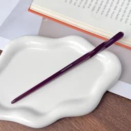 Korean FRANCE Simple One Word Long Plate Hairpin Vintage Flower Bud Hair Insert Ancient Hanfu Chopsticks Hairpin