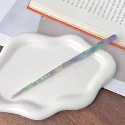 Korean FRANCE Simple One Word Long Plate Hairpin Vintage Flower Bud Hair Insert Ancient Hanfu Chopsticks Hairpin