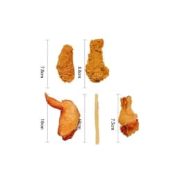 Unique French Fries Chicken Wings Hairpins Simulation Fast Food Chicken Legs Side Clips Hair Jewelry Hair Clips