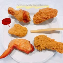 Unique French Fries Chicken Wings Hairpins Simulation Fast Food Chicken Legs Side Clips Hair Jewelry Hair Clips