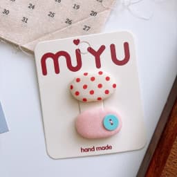 Korean Style Sweet Fabric Teardrop Baby Hair Clips for Girls Anti-Slip Bangs Barrettes Polka Dot Hair Accessories