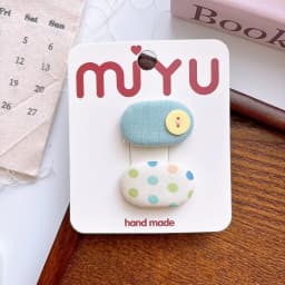 Korean Style Sweet Fabric Teardrop Baby Hair Clips for Girls Anti-Slip Bangs Barrettes Polka Dot Hair Accessories