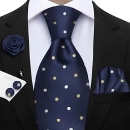 Luxury Mens Purple Yellow Grey Ties Floral Ties Plaid Striped NeckTie Pocket Square Cufflinks Brooch Set Men's Wedding Party Tie
