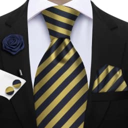 Luxury Mens Purple Yellow Grey Ties Floral Ties Plaid Striped NeckTie Pocket Square Cufflinks Brooch Set Men's Wedding Party Tie