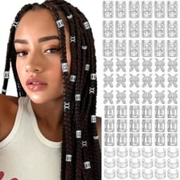 Bohemian Braid Beads Kit Stainless Steel Hair Rings Clips Curly Dreadlocks Jewelry Pendants Hair Decor for African Hair Styling