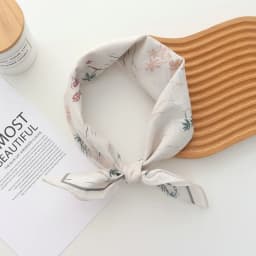 Pure Cotton Hand Towel Floral Bag Korean Style Retro 55CM Square Scarf Headscarf Women's Summer Good Match Scarf Outer Wear