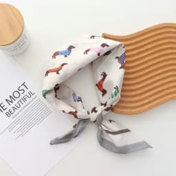 Pure Cotton Hand Towel Floral Bag Korean Style Retro 55CM Square Scarf Headscarf Women's Summer Good Match Scarf Outer Wear