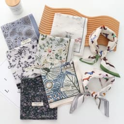 Pure Cotton Hand Towel Floral Bag Korean Style Retro 55CM Square Scarf Headscarf Women's Summer Good Match Scarf Outer Wear