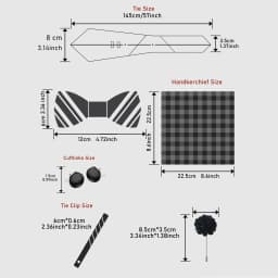 High Quality Tie Set Luxury Gift Box Silk Necktie Set 8 cm Festive Present Cravat Pocket Squares Blue Holiday Gift
