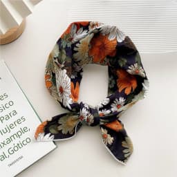55cm Laies Headband Cotton Linen Square Scarf Women Korean College Girls Fashion Spring Autumn New Style Elegant Neck Scarves