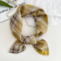 55cm Laies Headband Cotton Linen Square Scarf Women Korean College Girls Fashion Spring Autumn New Style Elegant Neck Scarves