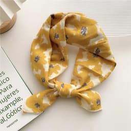 55cm Laies Headband Cotton Linen Square Scarf Women Korean College Girls Fashion Spring Autumn New Style Elegant Neck Scarves