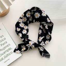55cm Laies Headband Cotton Linen Square Scarf Women Korean College Girls Fashion Spring Autumn New Style Elegant Neck Scarves