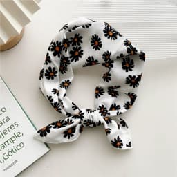 55cm Laies Headband Cotton Linen Square Scarf Women Korean College Girls Fashion Spring Autumn New Style Elegant Neck Scarves