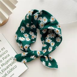 55cm Laies Headband Cotton Linen Square Scarf Women Korean College Girls Fashion Spring Autumn New Style Elegant Neck Scarves