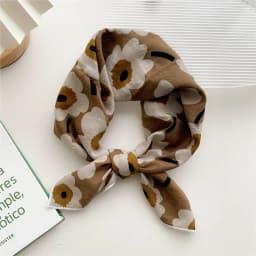 55cm Laies Headband Cotton Linen Square Scarf Women Korean College Girls Fashion Spring Autumn New Style Elegant Neck Scarves