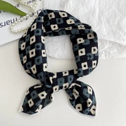55cm Laies Headband Cotton Linen Square Scarf Women Korean College Girls Fashion Spring Autumn New Style Elegant Neck Scarves