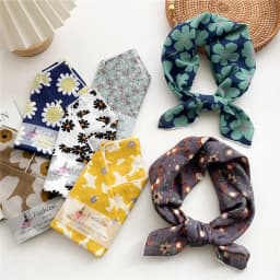 55cm Laies Headband Cotton Linen Square Scarf Women Korean College Girls Fashion Spring Autumn New Style Elegant Neck Scarves