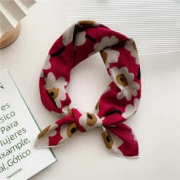 55cm Laies Headband Cotton Linen Square Scarf Women Korean College Girls Fashion Spring Autumn New Style Elegant Neck Scarves