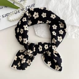 55cm Laies Headband Cotton Linen Square Scarf Women Korean College Girls Fashion Spring Autumn New Style Elegant Neck Scarves