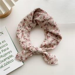 55cm Laies Headband Cotton Linen Square Scarf Women Korean College Girls Fashion Spring Autumn New Style Elegant Neck Scarves