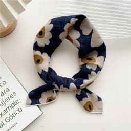55cm Laies Headband Cotton Linen Square Scarf Women Korean College Girls Fashion Spring Autumn New Style Elegant Neck Scarves