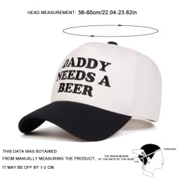 Unisex DADDY NEEDS A BEER Letter Embroidery Baseball Caps Spring Autumn Outdoor Adjustable Casual Hats Sunscreen Hat Sports Cap