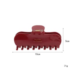 1pc Korean gold standard rectangular grip clip square retro tortoiseshell color hair clip shark clip at the back of the head