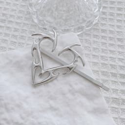 Hip Hop Metal Love Heart Hairpins Korean Trendy Cool Girls Side Clip Women Geometric Unique Design Silver Color Brarrettes