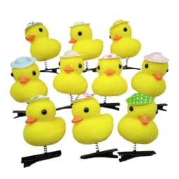 10Pcs/Lot Cartoon Funny And Cute Children 3D Little Yellow Duck Hairpin Fashion DIY Clip Accessories Party Gifts