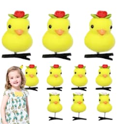 10Pcs/Lot Cartoon Funny And Cute Children 3D Little Yellow Duck Hairpin Fashion DIY Clip Accessories Party Gifts