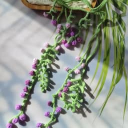 Handmade Original Design Ins Style with Fairy Skirt Mori Nymph Literary Hook Woven Wisteria Dream Romantic Belt Knitted Headband