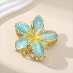 1/3Pcs Alloy Hawaiian Flower Clips Oil Dropping Hair Accessories Lily Flower Hair Claws Gradient Flower Hair Clip Beach Vocation