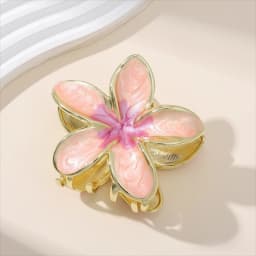 1/3Pcs Alloy Hawaiian Flower Clips Oil Dropping Hair Accessories Lily Flower Hair Claws Gradient Flower Hair Clip Beach Vocation