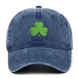 Ireland Green Baseball Cap Retro Clover Embroidered Sunscreen Hat for Men And Women Trendy Couple Duckbill Cap