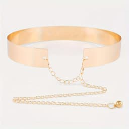 Classic Golden Metal Belt Trendy Adjustable Waist Chain Elegant Dress Girdle Body Jewelry For Women Daily Use