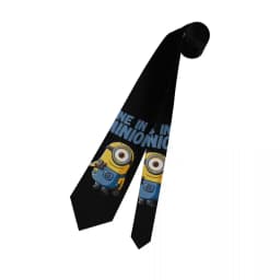 Personalized Despicable Me M-Miniones- Anime Necktie Men's Silk Neck Tie for Office