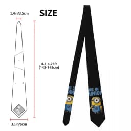 Personalized Despicable Me M-Miniones- Anime Necktie Men's Silk Neck Tie for Office