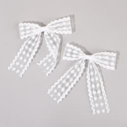 2Pcs Lace Bow Hair Clips Purple Embroidered Floral Hairpins For Women Girls Wedding Bridal Party Headdress Accessories Headwear