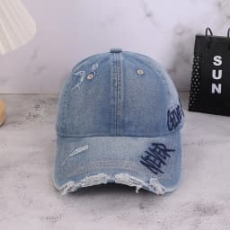 Fashionable and individual letter embroidered baseball caps for couples, street trend casual and versatile sunshade baseball cap