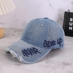 Fashionable and individual letter embroidered baseball caps for couples, street trend casual and versatile sunshade baseball cap
