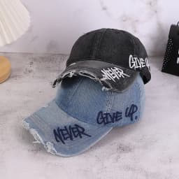 Fashionable and individual letter embroidered baseball caps for couples, street trend casual and versatile sunshade baseball cap